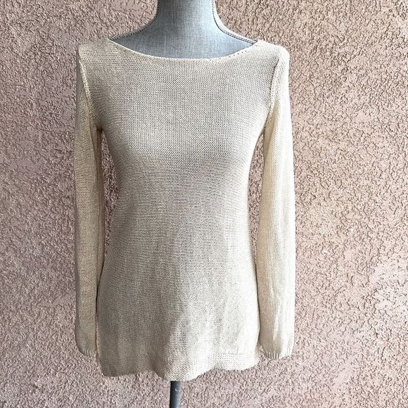 Club Monaco Tops - Club Monaco pullover long sleeve ivory tunic top size XS EUC
